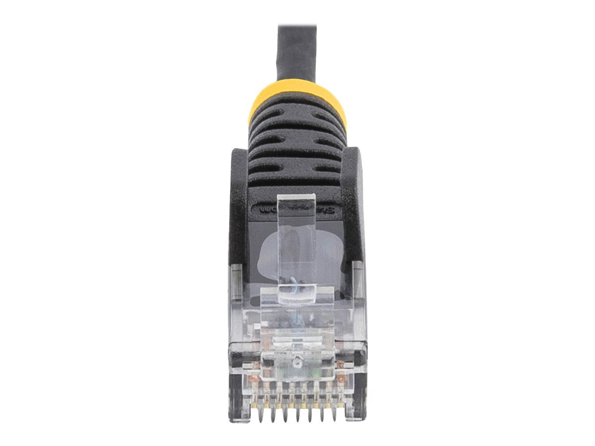 StarTech.com 2m Slim LSZH CAT6 Ethernet Cable, 10 Gigabit Snagless RJ45 100W PoE Patch Cord, CAT 6 10GbE UTP Network Cable w/Strain Relief, Black, Fluke Tested/ETL, Low Smoke Zero Halogen - Category 6 - 28AWG (N6PAT200CMBKS)