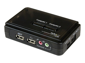 StarTech.com 2 Port USB KVM Switch Kit mit Audio und Kabeln