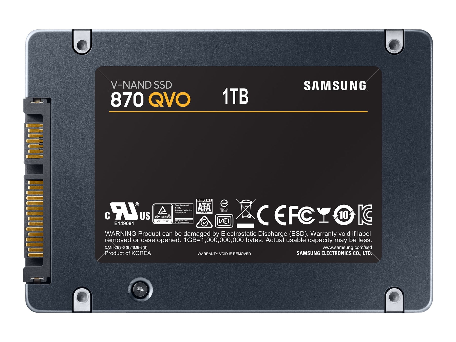 Samsung 870 QVO MZ-77Q1T0BW - SSD - verschlüsselt - 1 TB - intern - 2.5" (6.4 cm)