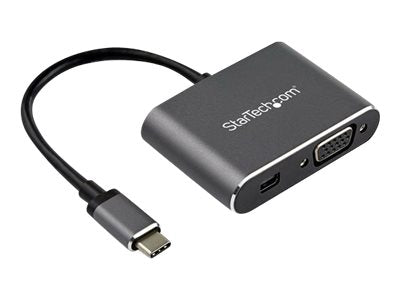 StarTech.com CDP2MDPVGA USB-C Multiport Adapter (Mini DisplayPort oder VGA, 4K 60Hz, HDR2, 2-in-1-USB Typ C zu mDP oder VGA)