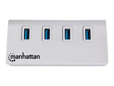 Manhattan USB-A 4-Port Hub, 4x USB-A Ports, 5 Gbps (USB 3.2 Gen1 aka USB 3.0)