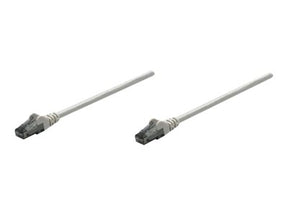 Intellinet Network Patch Cable, Cat6, 3m, Grey, CCA, U/UTP, PVC, RJ45, Gold Plated Contacts, Snagless, Booted, Lifetime Warranty, Polybag - Patch-Kabel - RJ-45 (M)