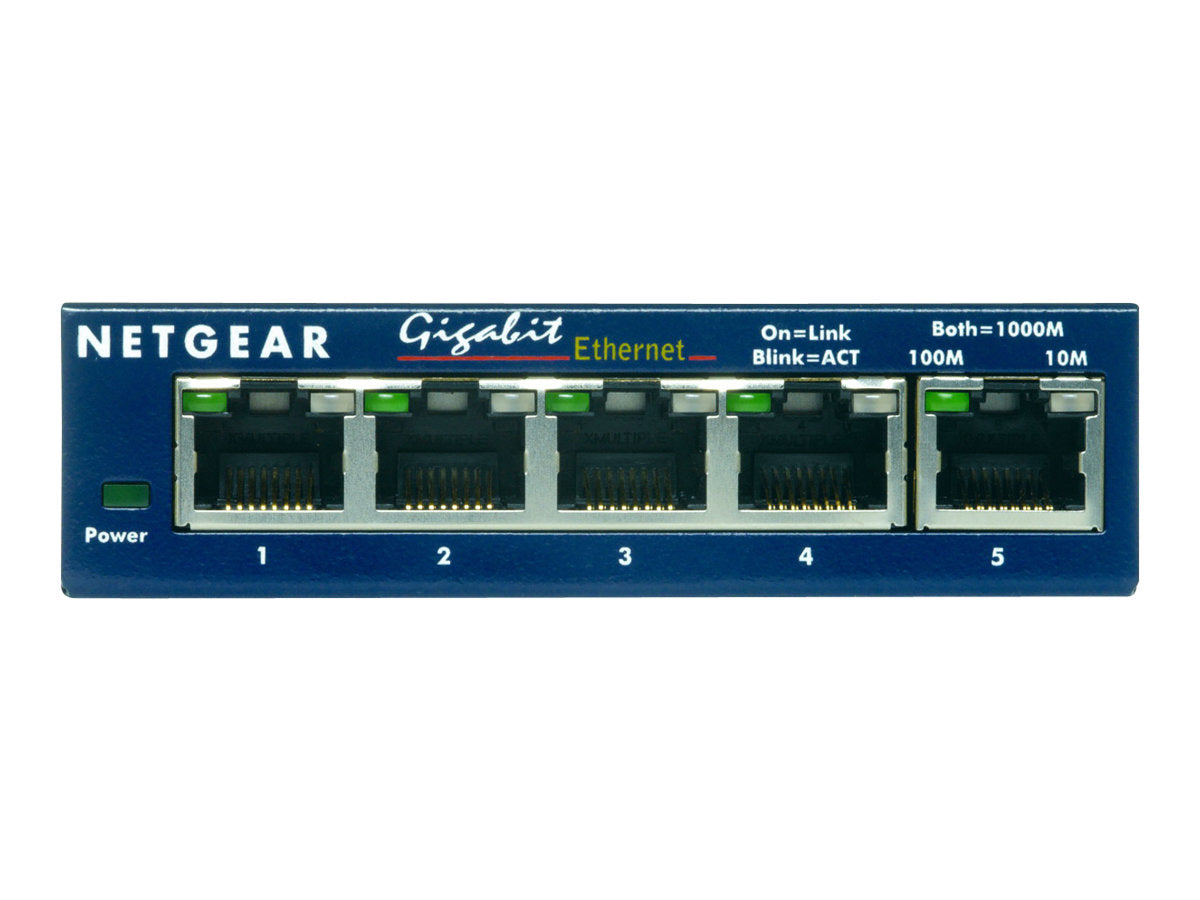 Netgear GS105 - Switch - 5 x 10/100/1000 - Desktop