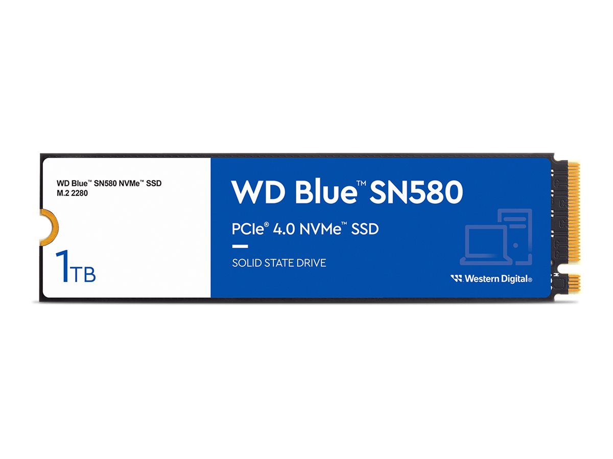 WD Blue SN580 WDS100T3B0E - SSD - 1 TB - intern - M.2 2280 - PCIe 4.0 x4 (NVMe)