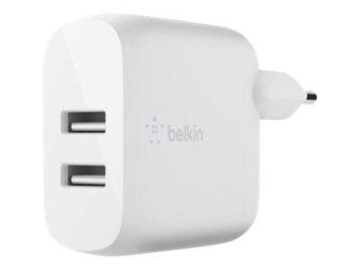 Belkin BoostCharge - Netzteil - 24 Watt - QC 3.0 - 2 Ausgabeanschlussstellen (USB)