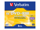 Verbatim DataLifePlus - 5 x DVD+RW - 4.7 GB 4x - Jewel Case (Schachtel)