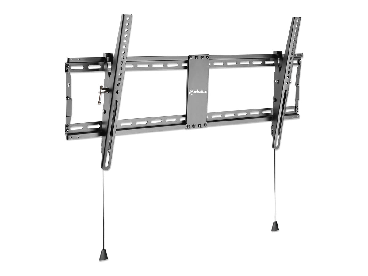 Manhattan TV & Monitor Mount, Wall (Low Profile), Tilt, 1 screen, Screen Sizes: 43-100", Black, VESA 200x200 to 800x400mm, Max 70kg, Foldable for Extra-Small and Shipping-Friendly Packaging, LFD, Lifetime Warranty - Befestigungskit (Wandmontage)