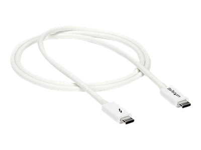 StarTech.com Thunderbolt 3 Kabel - 20Gbit/s - 1m - Weiß - 4K 60Hz - Passiv - Thunderbolt Kabel - USB Typ C Lader - Thunderbolt-Kabel - USB-C (M)