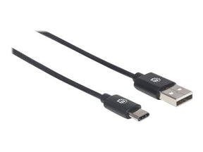 Manhattan USB-C to USB-A Cable, 1m, Male to Male, 480 Mbps (USB 2.0)