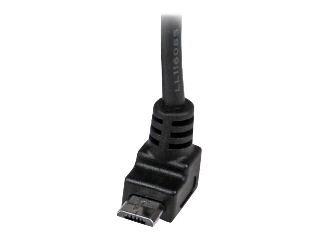 StarTech.com 1m USB 2.0 A auf Micro B Kabel aufwärtsgewinkelt - Schwarz - USB A / Micro B Datenkabel / Anschlusskabel - USB-Kabel - Micro-USB Typ B (M)