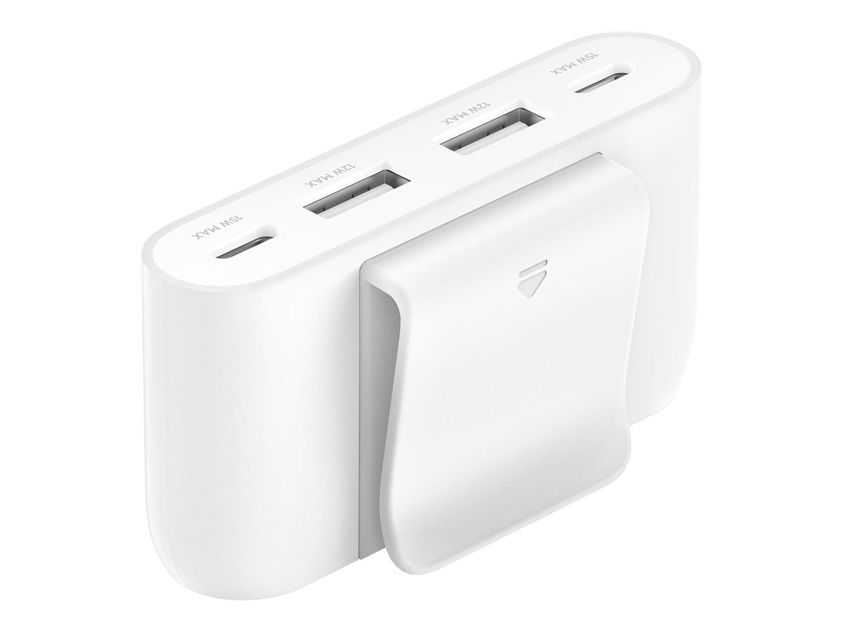 Belkin BoostCharge - Ladesteifen - 4 Ausgabeanschlussstellen (2 x USB, 2 x USB-C)