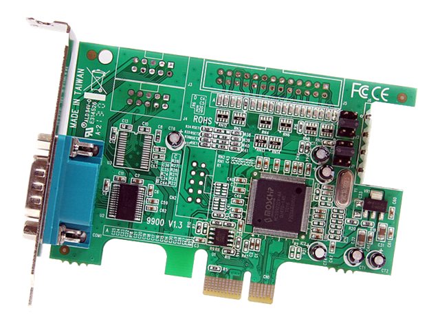 StarTech.com 1 Port Serielle PCI Express RS232 Adapter Karte - Serielle PCIe RS232 Kontroller Karte - PCIe zu Seriell DB9 - 16550 UART - Niedrigprofil-Erweiterungskarte - Windows & Linux (PEX1S553LP)