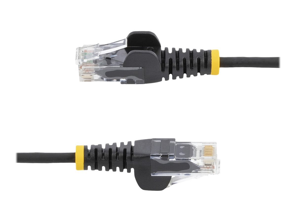 StarTech.com 3 m Cat6-Kabel - Schlankes Cat6-Patchkabel - Schwarz - Snagless RJ45-Anschlusse - Gigabit-Ethernet-Kabel - 28 AWG - Patch-Kabel - RJ-45 (M)