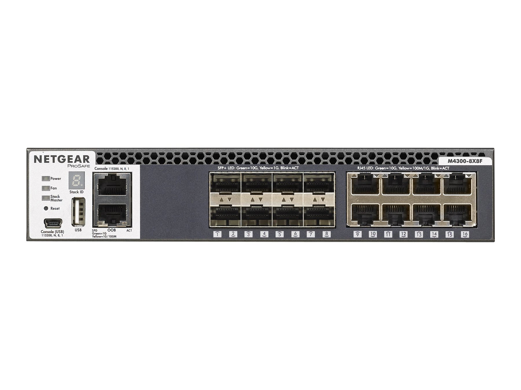 Netgear M4300-8X8F - Switch - L3 - managed - 8 x 10/100/1000/10000 + 8 x 10 Gigabit SFP+