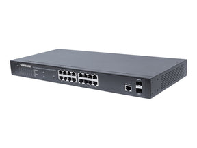 Intellinet 16-Port Gigabit Ethernet PoE+ Web-Managed Switch with 2 SFP Ports, IEEE 802.3at/af Power over Ethernet (PoE+/PoE)