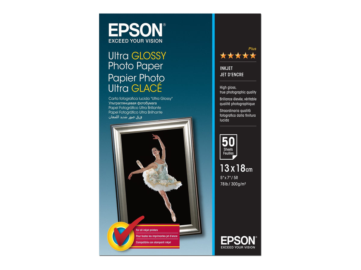 Epson Ultra Glossy Photo Paper - Glänzend - 130 x 180 mm 50 Blatt Fotopapier