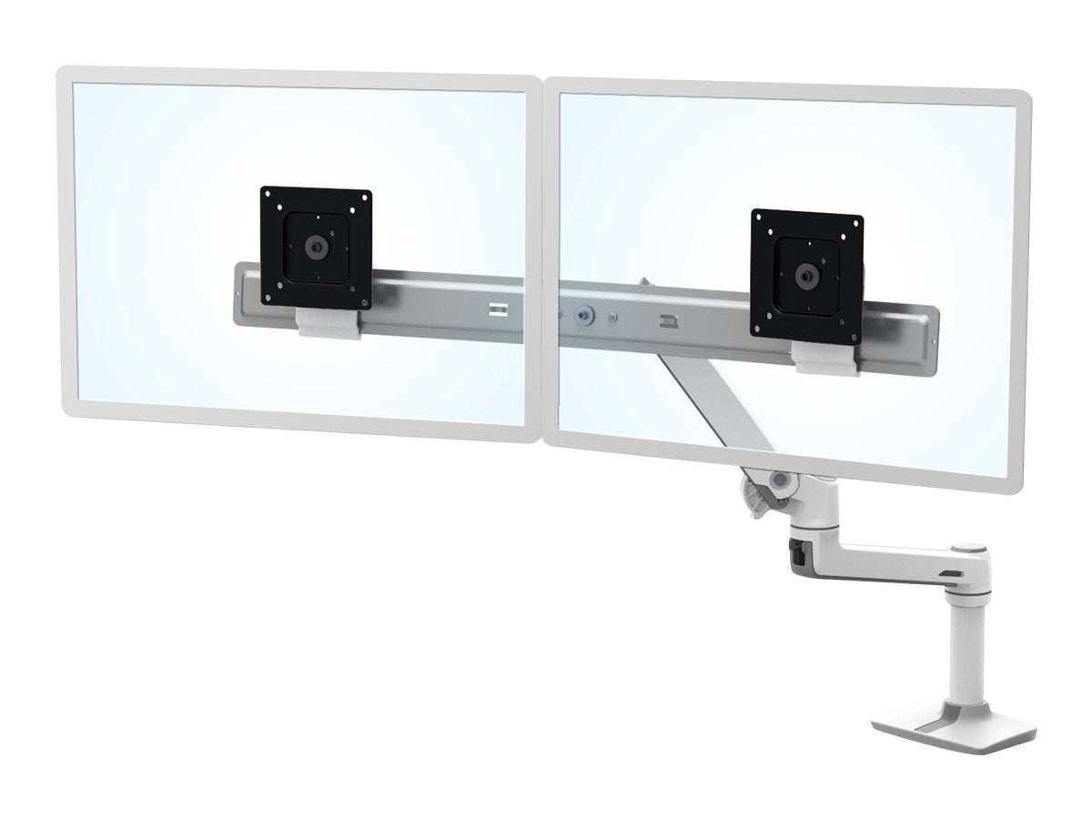 Ergotron LX Desk Dual Direct Arm - Befestigungskit (Gelenkarm, Spannbefestigung für Tisch, 2 Drehgelenke, Befestigungsteile, Scharnier, Verlängerungsteil)