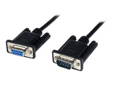 StarTech.com 1m Seriell DB9 RS-232 Nullmodemkabel - Schwarz - Stecker/Buchse - 9 Pin Null Modem Kabel - Nullmodemkabel - DB-9 (W)