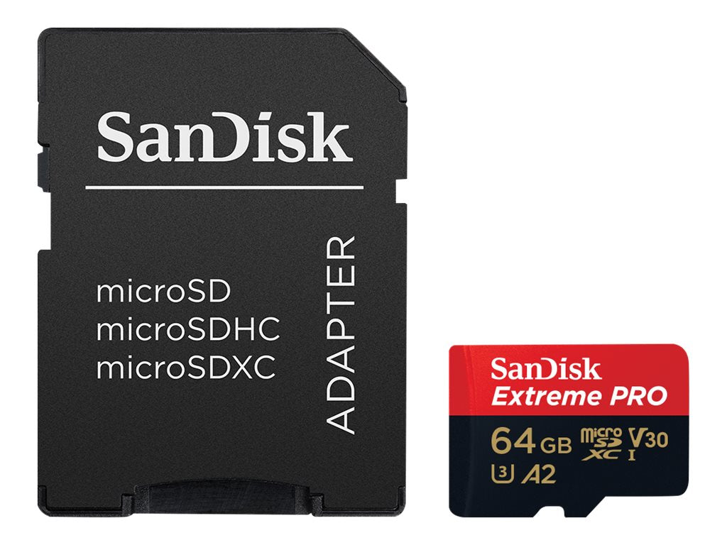 SanDisk Extreme Pro - Flash-Speicherkarte (microSDXC-an-SD-Adapter inbegriffen)