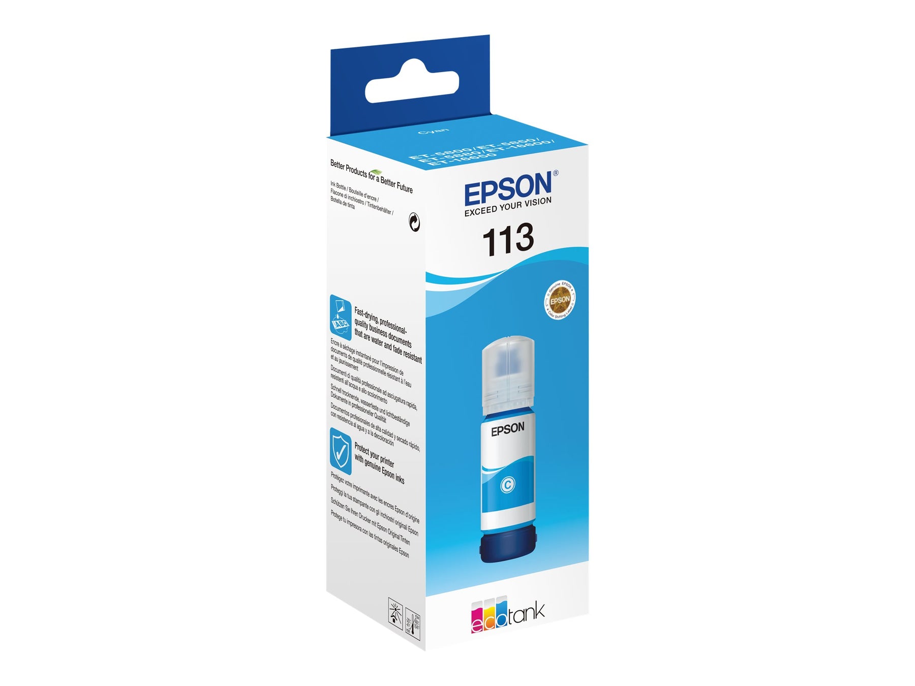 Epson EcoTank 113 - 70 ml - Cyan - original - Nachfülltinte