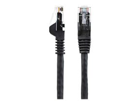 StarTech.com 15m Netzwerkkabel CAT6 - LSZH(weniger Rauch, Halogenfrei) - 10Gbit 650MHz 100W POE RJ45 U/UTP LAN-Patch Kabel - Schwarz, ETL Zertifizierung, 24AWG, Installationskabel (N6LPATCH15MBK)