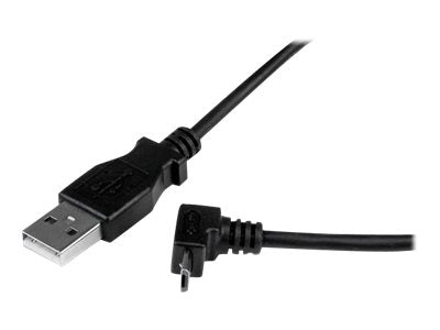 StarTech.com 1m USB 2.0 A auf Micro B Kabel aufwärtsgewinkelt - Schwarz - USB A / Micro B Datenkabel / Anschlusskabel - USB-Kabel - Micro-USB Typ B (M)