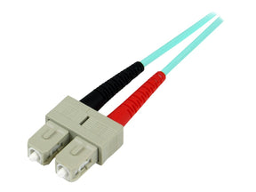 StarTech.com 2m Fiber Optic Cable - 10 Gb Aqua - Multimode Duplex 50/125 - LSZH - LC/SC - OM3 - LC to SC Fiber Patch Cable (A50FBLCSC2)