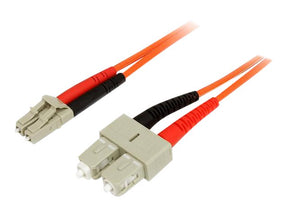 StarTech.com 3m Fiber Optic Cable - Multimode Duplex 50/125 - LSZH - LC/SC - OM2 - LC to SC Fiber Patch Cable - Netzwerkkabel - LC Multi-Mode (M)