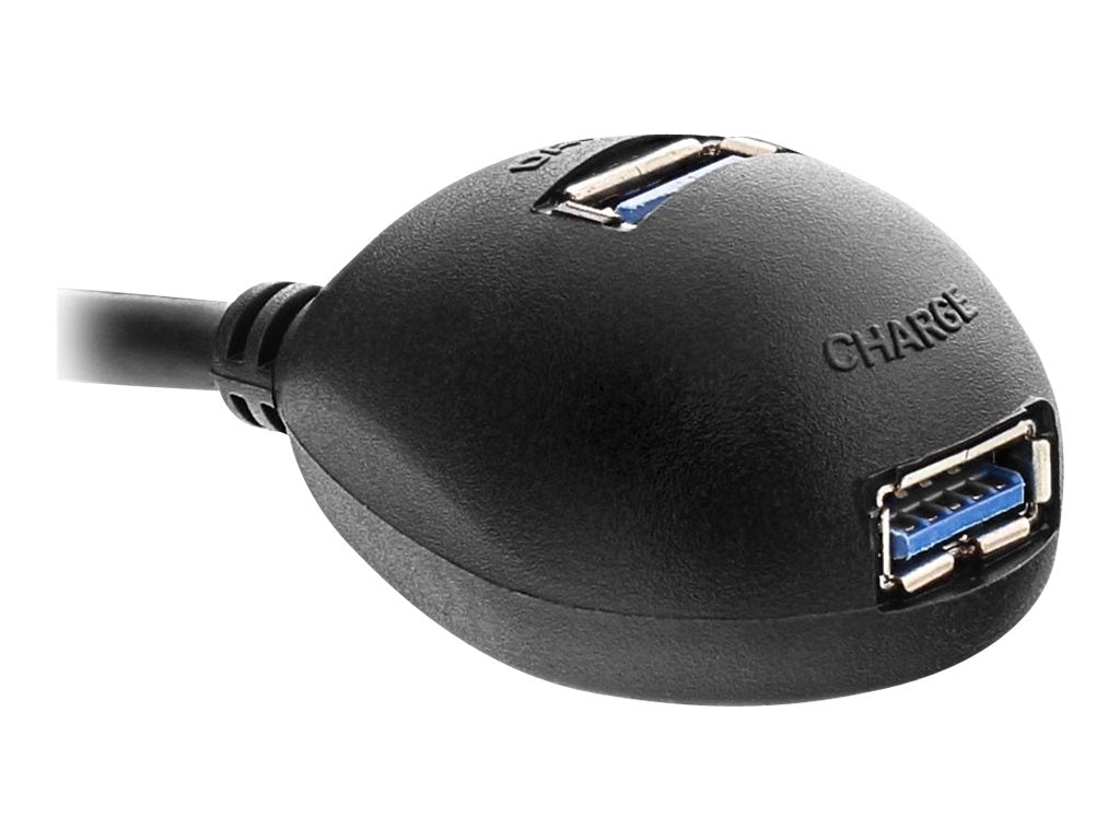 InLine USB 3.2 Gen.1 Verl. - USB A Stecker / Buchse - schwarz - mit Standfuß - 1m