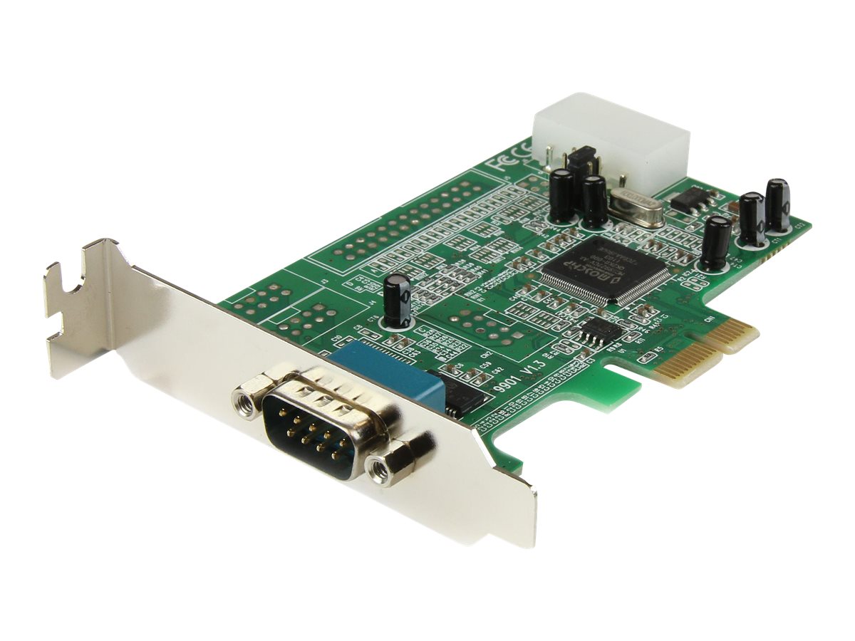 StarTech.com 1 Port Serielle PCI Express RS232 Adapter Karte - Serielle PCIe RS232 Kontroller Karte - PCIe zu Seriell DB9 - 16550 UART - Niedrigprofil-Erweiterungskarte - Windows & Linux (PEX1S553LP)