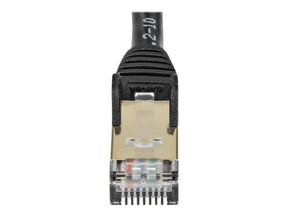 StarTech.com 10m CAT6A Ethernet Cable, 10 Gigabit Shielded Snagless RJ45 100W PoE Patch Cord, CAT 6A 10GbE STP Network Cable w/Strain Relief, Black, Fluke Tested/UL Certified Wiring/TIA - Category 6A - 26AWG (6ASPAT10MBK)