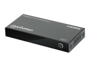 Manhattan HDMI Switch 2-Port, 8K@60Hz, Connects x2 HDMI sources to x1 display, Automatic Switching, Includes Micro-USB to USB-A power cable, Black, Three Year Warranty, Blister