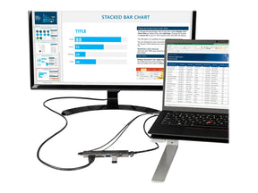 StarTech.com USB-C Multiport Adapter - USB-C auf 4K 60Hz HDMI 2.0, 100W Power Delivery Pass-through, SD/MicroSD, 2 Port USB 3.0 Hub, GbE - USB-C Mini Dock - 30cm langes Kabel (DKT30CHSDPD1)