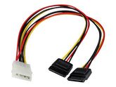 StarTech.com SATA Y-Stromkabel - Splitter Power Y-Kabel mit 2 x SATA intern 1 x Molex (Stecker)