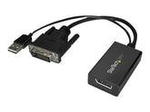 StarTech.com DVI auf DisplayPort Adapter mit USB Power - DVI-D zu DP Video Adapter - DVI zu DisplayPort Konverter - 1920 x 1200 - Display-Adapter - Dual Link - DVI-D (M)