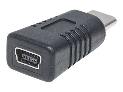 Manhattan USB-C to Mini-USB Adapter, Male to Female, 5 Gbps (USB 3.2 Gen1 aka USB 3.0)