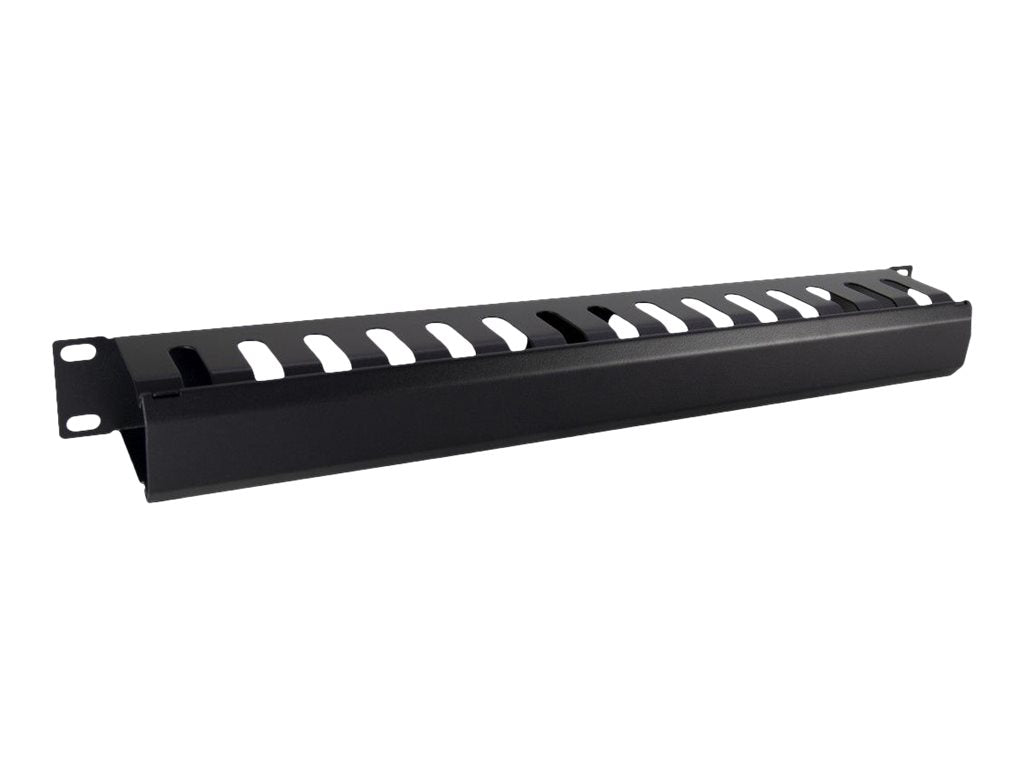 Inter-Tech Rack Kabelmanagement-Kabelkanal - Schwarz, RAL 9005 - 1U - 48.3 cm (19")