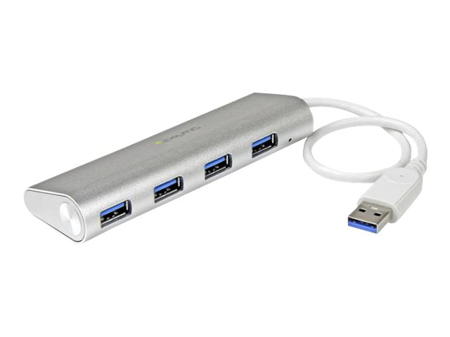 StarTech.com 4 Port kompakter USB 3.0 Hub mit eingebautem Kabel