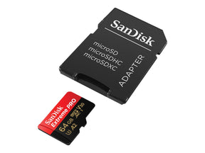 SanDisk Extreme Pro - Flash-Speicherkarte (microSDXC-an-SD-Adapter inbegriffen)