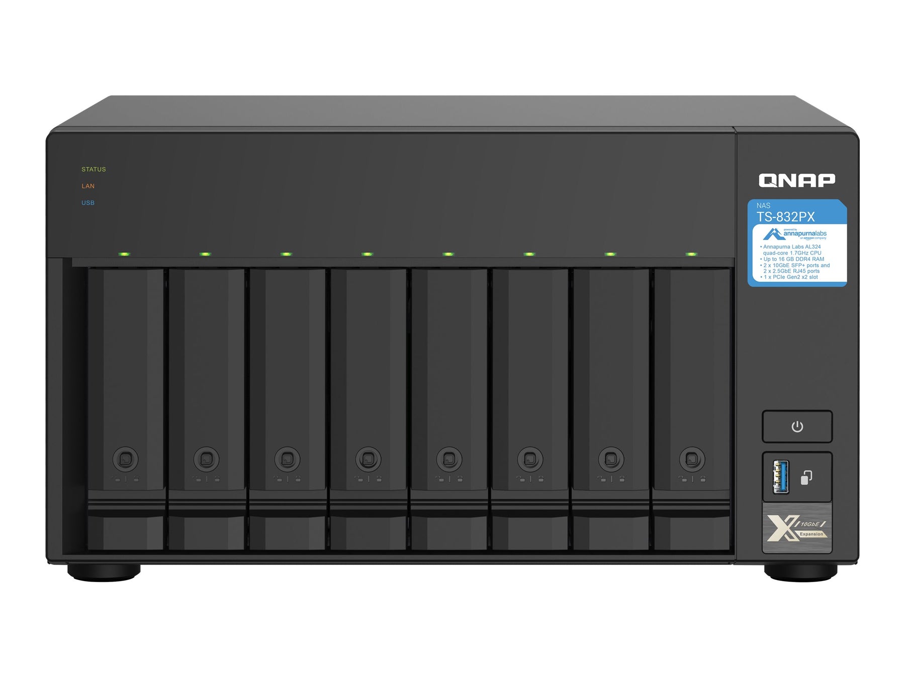 QNAP TS-832PX-4G - NAS-Server - 8 Schächte - SATA 6Gb/s