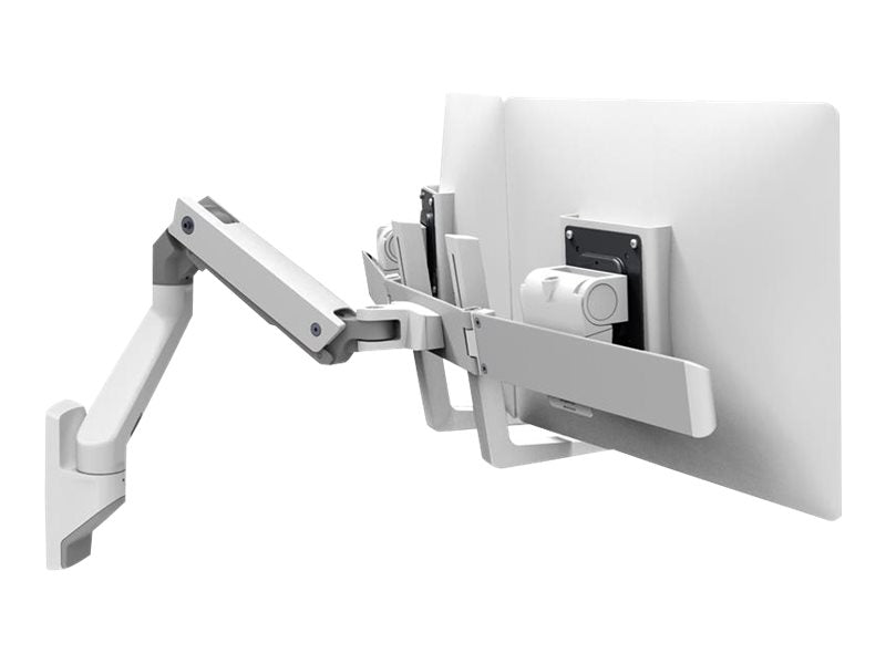 Ergotron HX Dual Monitor Wall Mount Arm - Befestigungskit (Griff, Gelenkarm, Wandmontage, 2 Drehgelenke, Befestigungsteile, Scharnier, Verlängerungsteil)