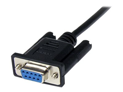 StarTech.com 1m Seriell DB9 RS-232 Nullmodemkabel - Schwarz - Stecker/Buchse - 9 Pin Null Modem Kabel - Nullmodemkabel - DB-9 (W)