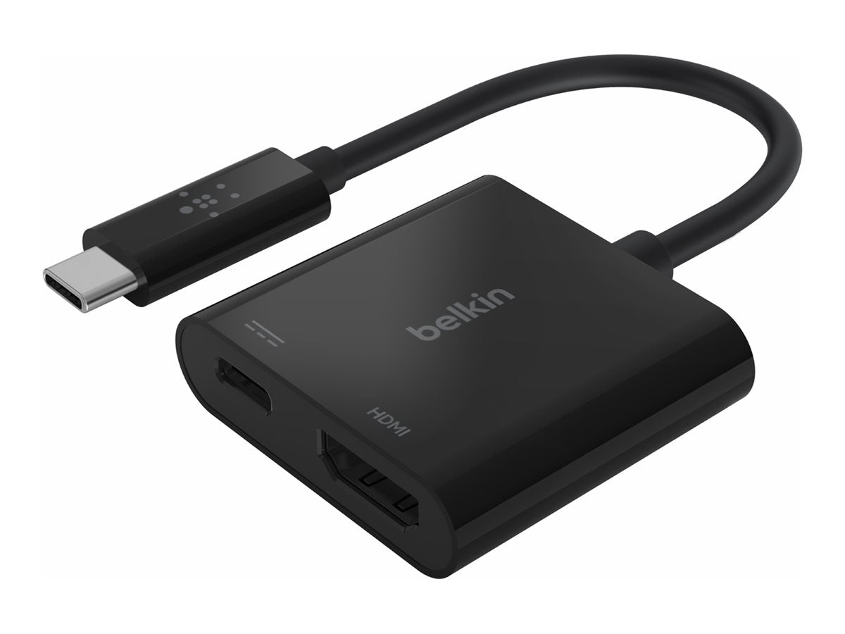 Belkin USB-C to HDMI + Charge Adapter - Videoadapter - 24 pin USB-C männlich zu HDMI, USB-C (nur Spannung)