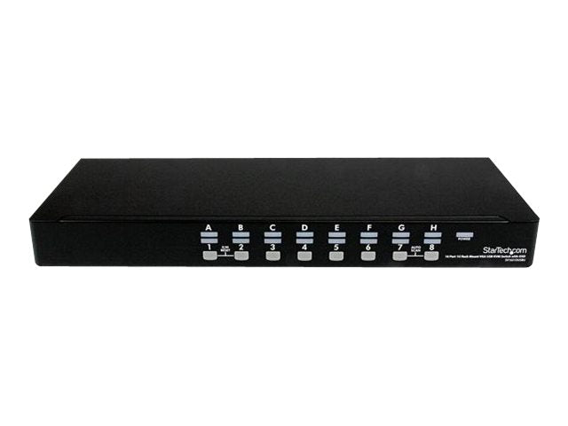 StarTech.com 16 Port 1U Rackmount USB KVM Switch with OSD (SV1631DUSBU)