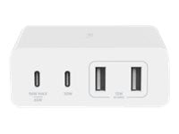 Belkin BoostCharge GaN - Netzteil - 108 Watt - 4 Ausgabeanschlussstellen (2 x USB, 2 x USB-C)