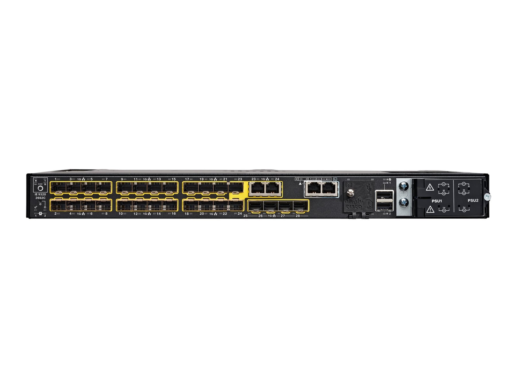 Cisco Catalyst IE9320 Rugged Series - Switch - managed - 22 x Gigabit SFP + 2 x Combo 10/100/1000Base-T / 100/1000Base-FX SFP + 4 x Gigabit SFP (Uplink)