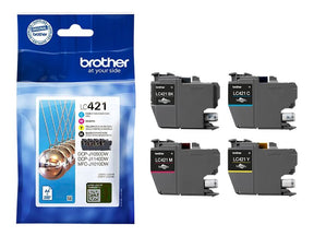 Brother LC421 Value Pack - 4er-Pack - Schwarz, Gelb, Cyan, Magenta