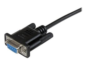 StarTech.com 1m DB9 RS232 Seriell Nullmodemkabel - Bu/Bu - 9-pin seriell Null-Modem Anschlusskabel - Schwarz - Nullmodemkabel - DB-9 (W)