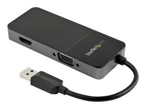 StarTech.com USB 3.0 auf HDMI und VGA Adapter - 4K/1080p USB Typ-A Dual Monitor Multiport Konverter - Externe Video Grafikkarte für mehrere Bildschirme - Multi Display USB Adapter (USB32HDVGA)