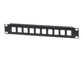 Intellinet 10-Port Patchpanel, unbestückt, 10", 1 HE, schwarz - Blindabdeckung - Rack montierbar - Schwarz, RAL 9005 - 1U - 25.4 cm (10")